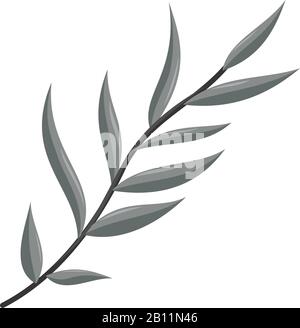 Hand drawn tree branches and leaves Vector Illustration Stock Vector