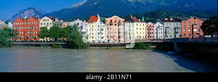 Residential houses on the Inn, Innsbruck, Austria