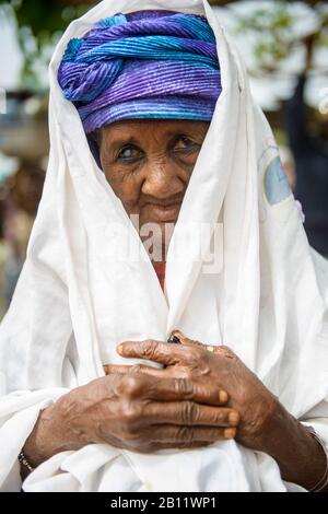 Woman from the Fulani people from northern Benin, Africa Stock Photo