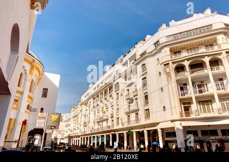 Casablanca Colonial architecture, Morocco Stock Photo