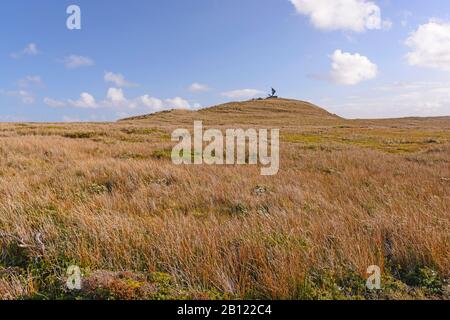 Damaged Monument on Cape Horn in Tierra del Fuego in Chile Stock Photo