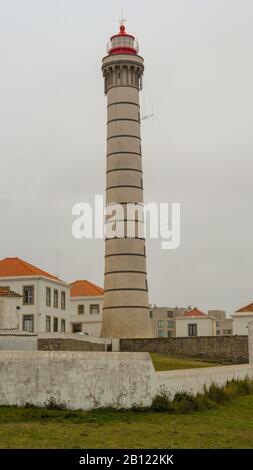 Lighthouse near Porto, Portugal Stock Photo