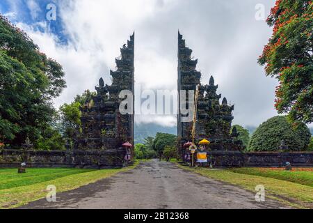 Big entrance gate in Bali, Indonesia. Stock Photo