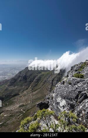 Clouds over Table Mountain, Cape Town, Western Cape, South Africa, Africa Stock Photo