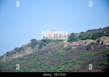 Parts of Chittorgarh Fort depicting the rich heritage of Rajasthan, India Stock Photo