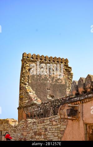 Parts of Chittorgarh Fort depicting the rich heritage of Rajasthan, India Stock Photo