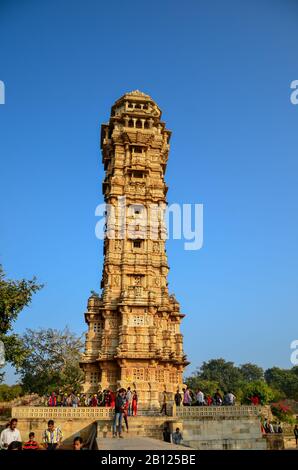 Parts of Chittorgarh Fort depicting the rich heritage of Rajasthan, India Stock Photo