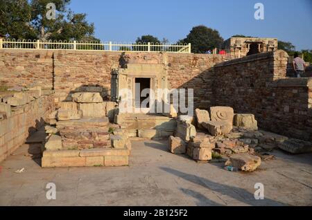 Parts of Chittorgarh Fort depicting the rich heritage of Rajasthan, India Stock Photo