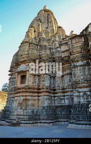 Parts of Chittorgarh Fort depicting the rich heritage of Rajasthan, India Stock Photo