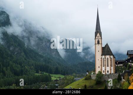 Parish Church Heiligenblut, Hohe Tauern National Park, Austria Stock Photo