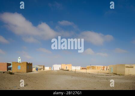 Villages of the Sahara desert, Mauritania Stock Photo