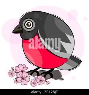 Singing Bird Vector Suitable For Greeting Card, Poster Or T-shirt Printing. Stock Vector