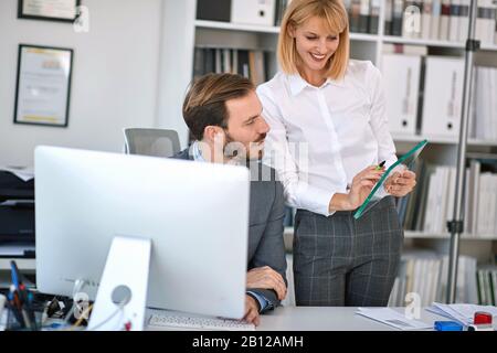 Business young woman holding global network connections, innovative technology and communication concept. Stock Photo