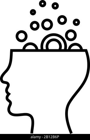 Collecting ideas line icon, concept sign, outline vector illustration, linear symbol. Stock Vector