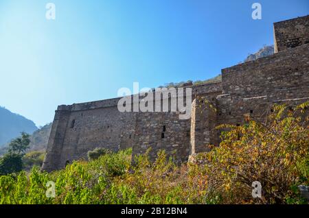 Ruins of 17th century Bhangarh Fort at Alwar Village in Rajasthan, India Stock Photo