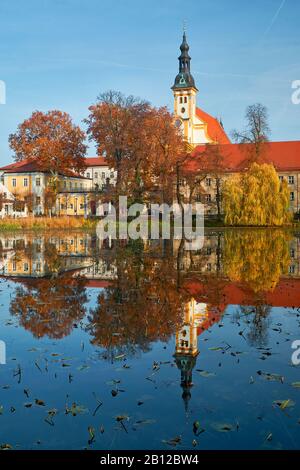 Collegiate Church of St. Mary in Neuzelle Monastery, Brandenburg, Germany Stock Photo