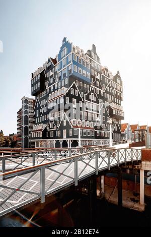 Hotel with exceptional architecture in Zaandam near Amsterdam, Netherlands