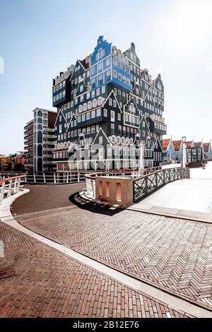 Hotel with exceptional architecture in Zaandam near Amsterdam, Netherlands