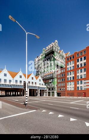Hotel with exceptional architecture in Zaandam near Amsterdam, Netherlands
