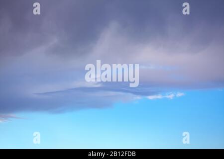 low dark clouds with beautiful shapes Stock Photo