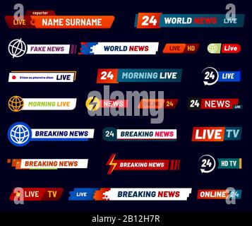 Tv Broadcast Title Television Broadcasting Channels Banners Show