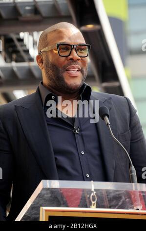 Los Angeles, CA. 21st Feb, 2020. Tyler Perry at the induction ceremony for Star on the Hollywood Walk of Fame for Dr. Phil McGraw, Hollywood Boulevard, Los Angeles, CA February 21, 2020. Credit: Michael Germana/Everett Collection/Alamy Live News Stock Photo