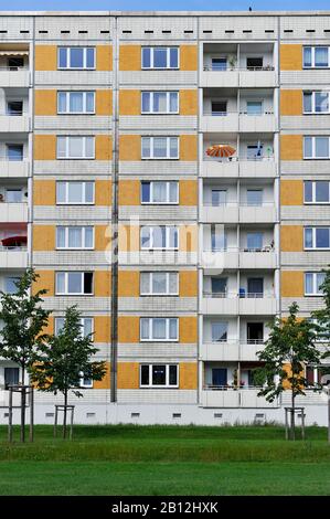 Plattenbau,social housing,Dresden,Free State of Saxony,Germany,Europe Stock Photo