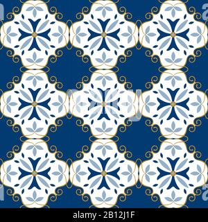 Moroccan pattern. Decor tile texture tiling seamless pattern Stock Vector