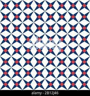 Mediterranean seamless pattern. Ceramic tile texture, tiles pattern vector illustration Stock Vector