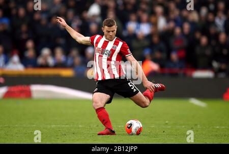 Sheffield United's Jack O'Connell during the Premier League match at Bramall Lane, Sheffield. Stock Photo