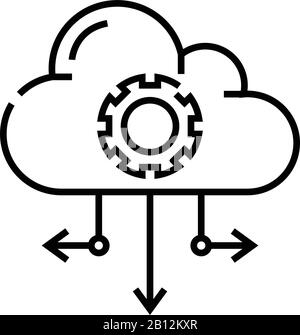 Big data files icon. Outline Big data files vector icon for web design ...