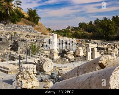 Ancient city of Bet'an also Scythopolis in Jordan Valley,Israel Stock Photo