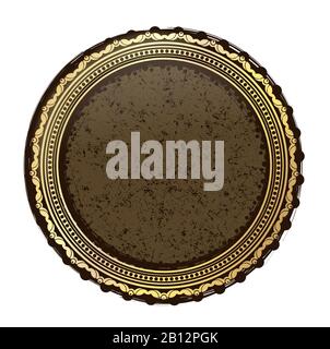 Luxury vector gold frame with grunge background. Stock Vector