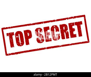 Top Secret red vector rubber stamp for your design. Stock Vector