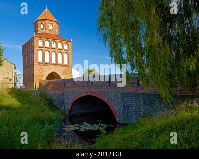 Rostock Gate in Ribnitz-Damgarten,Nordvorpommern,Mecklenburg-Vorpommern,Germany Stock Photo