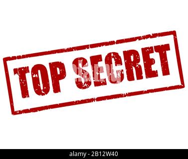 Top Secret red vector rubber stamp for your design. Stock Vector