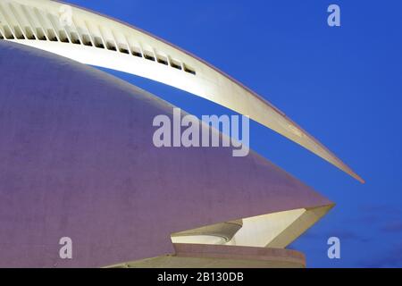 Palau de les Arts Reina Sofia,opera,architect Santiago Calatrava,Ciudad de las Artes y de las Ciencias,Valencia,Spain Stock Photo