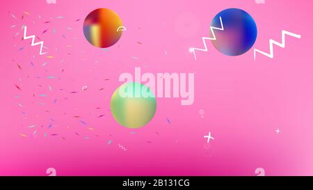 Clear space fantasy. Background texture, bright. Common colorific illustration theme. Pink colored. Colored stars space background. Colorful universe Stock Vector