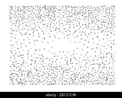 Abstract background confetti. Confetti new background colour. Hand drawn Egypt signs background. Stock Vector