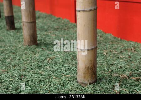 Bamboo Scaffolding,IGS,International Garden Show,Wilhelmsburg,Hamburg,Germany Stock Photo