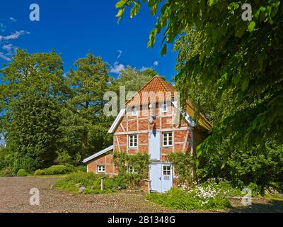 De Möhl,Watermill in Alfstedt,Landkreis Rotenburg -Wümme,Lower Saxony,Germany Stock Photo