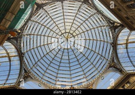 Roof of Galleria Umberto I,Naples,Campania,Italy,Europe Stock Photo