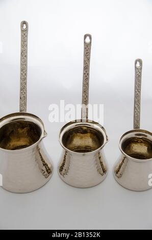 Turkish Coffee Pot Set Stock Photo