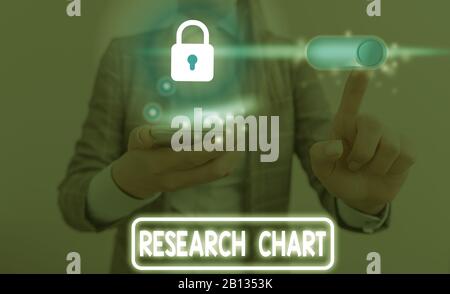 Handwriting text Research Chart. Conceptual photo it represents a set of numerical or qualitative data Stock Photo