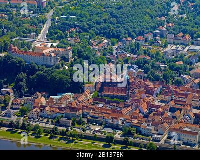 View of the city of Pirna,SSaxon Switzerland-East Ore Mountains,Saxony,Germany Stock Photo