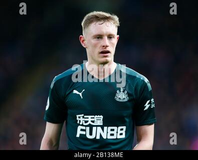 LONDON, UNITED KINGDOM. FEBRUARY 22 Newcastle United's Sean Longstaff during English Premier League between Crystal Palace and Newcastle United at Selhurst Park Stadium, London, England on 22 February 2020 Credit: Action Foto Sport/Alamy Live News Stock Photo