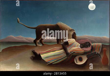 The Sleeping Gypsy, 1897, Painting By Henri Rousseau, MOMA, Museum Of ...