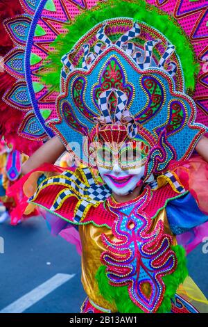 Participant in the Masskara Festival in Bacolod Philippines Stock Photo