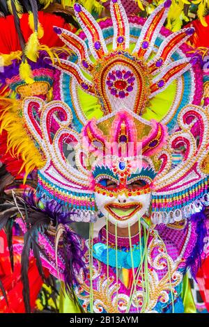 Participant in the Masskara Festival in Bacolod Philippines Stock Photo