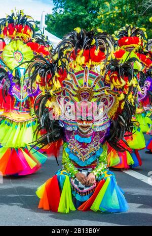 Participant in the Masskara Festival in Bacolod Philippines Stock Photo